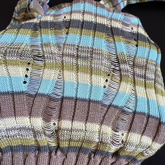 Missoni Cardigan Womens Size It 48 Lace Ribbed Form Fitting Stretch Cotton Retro - Picture 13 of 13